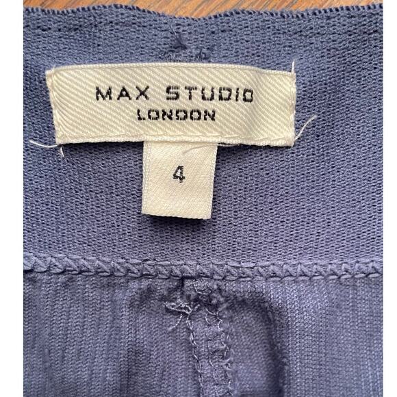 Max Studio Cropped Wide Leg Trousers Cotton Size 4 - Picture 5 of 6